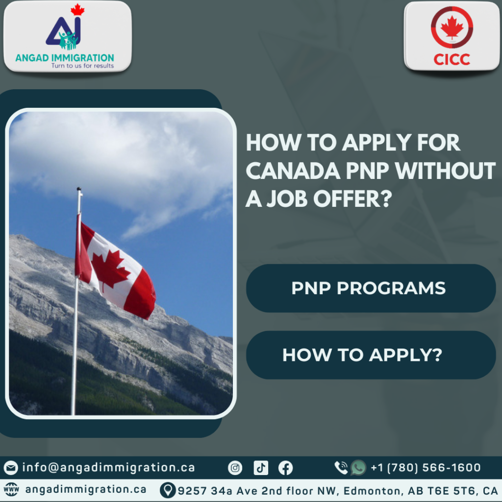 How to apply for Canada PNP without job offer?